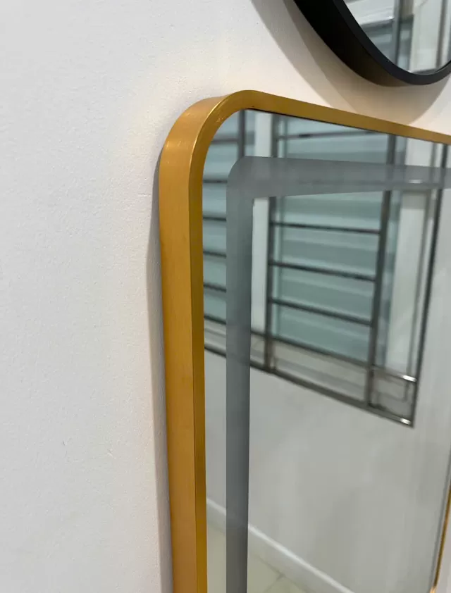 Gương khung nhôm inox mạ vàng cao cấp